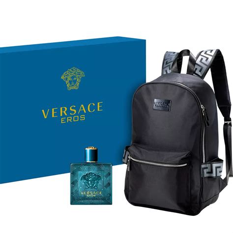 free versace bag with cologne|Versace men's perfume with backpack.